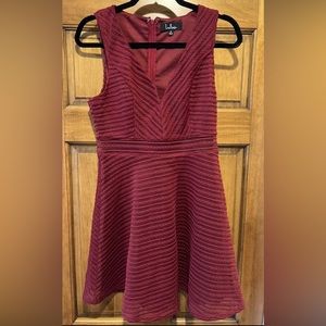 Lulus Sleeveless Skater Dress; Sleeveless; Wine/Burgundy; Medium; M; NWT;  NEW